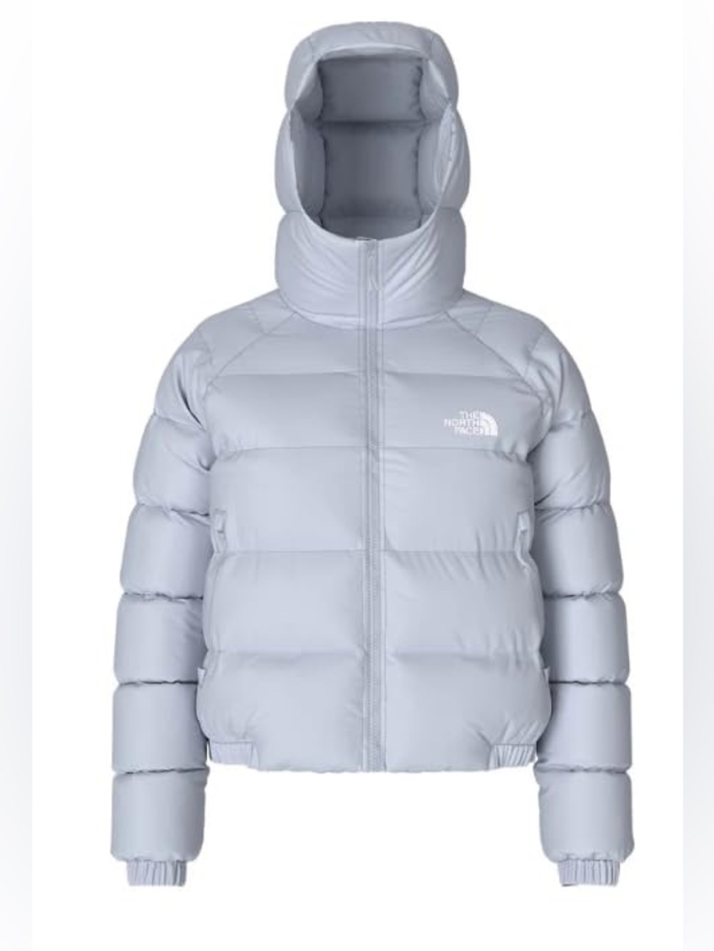 The North Face Light Blue Hooded Puffer Jacket